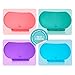Silicone Children's Place Mat - Baby Mumbo | Food-Grade Quality with Unique Raised Edges for Spill Prevention | Lightweight, Portable, and Spill-Proof Tray (Giggle Green)