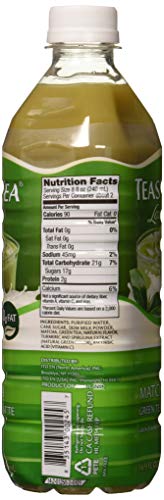 Teas' Tea Matcha Green Tea Latte, 16.9 Ounce (Pack of 12), Organic, Cane Sugar Sweetened, Fat Free, No Artificial Sweeteners, Antioxidant Rich, High in Vitamin C, Caffeinated