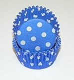 Blue Polka Dot Cupcake Liners Mini Size 100 count