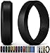 Silicone Wedding Ring for Men and Women Black 6mm - Size 10 Rubber Wedding Rings Band - Ideal Athletic Husband Gifts from Wife - Enhanced Style, Safety, Comfort for Gym, Work, Sports, Travels