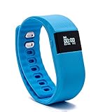 BlueWeigh Bluetooth 4.0 Fitness Activity Tracker, Wireless Activity Wristband - Pedometer ... (BLUE)