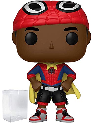 Funko Pop! Animated Spider-Man Movie: Into The Spider-Verse - Miles Morales Unmasked with Cape Vinyl Figure (Includes Pop Box Protector Case)