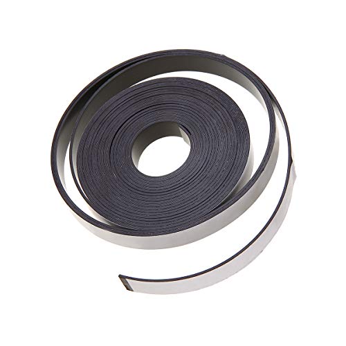 LLPT Magnetic Tape 0.51 Inch x 17 Feet Double Sided Magnet Strip Roll Strong Self Adhesive for Teaching DIY Crafts and Display(MHT017)