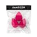 FANTCEN Cosmetic Blending Sponge Flawless Makeup Sponges Cosmetic Sponge Puff Egg Shaped Makeup Puff Sponge Set of 3 for Cream Foundation Powder Blush Teardrop (Pink)