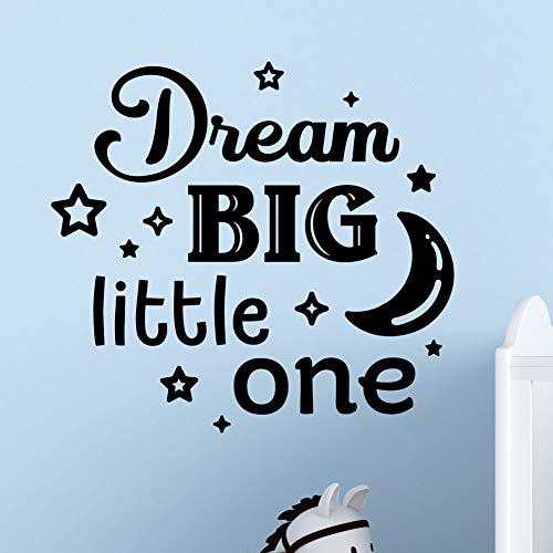 Dream Big Little one Wall Decal Removable Vinyl Sticker Mural Window Kids Children Baby Nursery Room Art