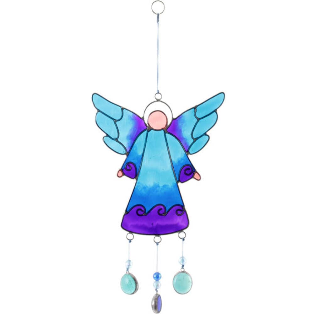 Stunning Blue Resin Angel Suncatcher - 27cm (1 Pc.) - Unique & Eye-Catching Design - Durable Material - Perfect for Home & Office Decor