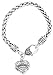 for Grandma Bracelet Engraved Gift Jewelry for Grandma Crystal Adorned Heart Shaped Pendant Lobster Claw Bracelet Gift for Mom or Grandma Colorless