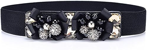 LONFENNE Women ladies Winter fashion stretch women hand beaded waist coat with coats down body sculpting belt,black,63cm Birthdays festivals mothers fathers Valentine's Day gifts