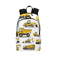 VvxXvx Forklift, Crane, Excavator, Tractor, Bulldozer, Truck Casual Daypack Travel Bag College School Backpack for Mens and Women