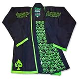 Great BJJ GI, Lucky Gi Fleur De Lis, Martial Arts Uniform, Comfortable Bamboo Brazilian Jiu Jitsu GI, Matching Gi Bag, 550 Bamboo Blend Micro Pearl Weave, Light Weight, Flexible (A4)