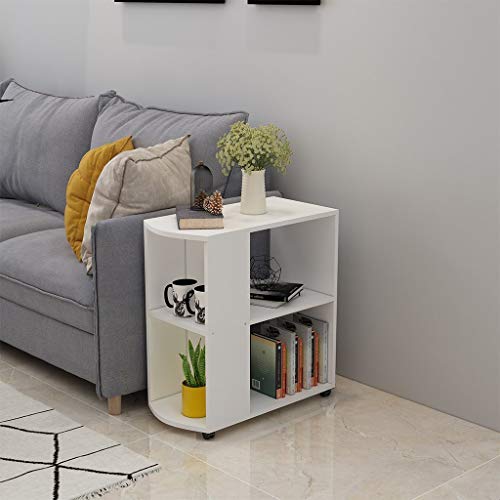 Modern End Table 2 Tier White Side Table Chair Side Table