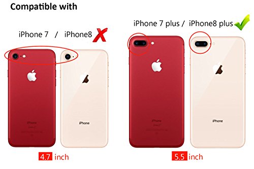iPhone 8 Plus Wallet Case, iPhone 7 Plus Case, JanCalm [Wrist Strap] [Kickstand] Pattern Premium PU Leather Wallet [Card/Cash Slots] Flip Cover for iPhone 7/8 Plus (5.5 Inch) + Crystal Pen - Thumbnail 3