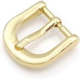 CRAFTMEMORE 4pcs Belt Buckle Single Prong Buckles Belt Purse Making Leather Craft fits 5/8, 3/4, 1 Inch Strap SC97 (1 Inch, Gold)