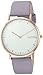 RumbaTime Women's 'SoHo Leather' Quartz Metal Casual Watch, Color:Purple (Model: 26733)