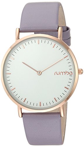 RumbaTime Women's 'SoHo Leather' Quartz Metal Casual Watch, Color:Purple (Model: 26733)