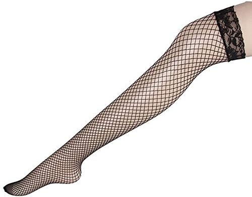 hermosotodo New Hollow Lace Mesh Hosiery Grid Thigh Stocking Fishnet Long Socks
