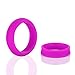 beilove Silicone Wedding Ring for Women,Singles & 6 Pack(Black,Deep Purple,Turquoise,Pink,Light Purple and White Sparkle,Size 5)