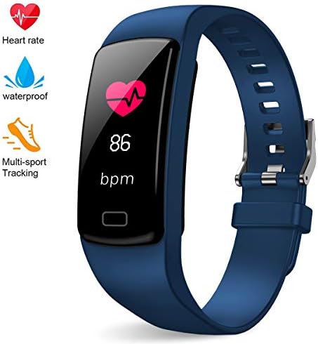 Deword Fitness Tracker Color Screen Fitness Tracker with Heart Rate Monitor, IP68 Waterproof Tracker with Step Counter, Calorie Counter, Pedometer Watch for Kids Women and Men