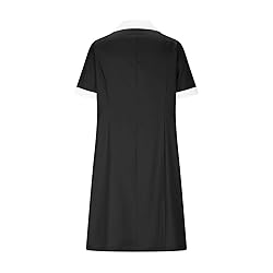 Womens Housekeeping Maid Uniform Dress Button Down