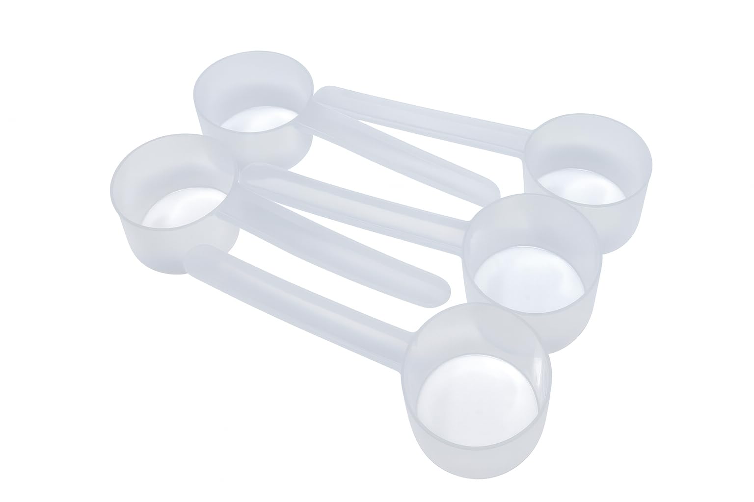 Supplement and Supply 3 Tablespoon (1.5 Oz. | 43 mL) Long Handle Plastic Measuring Scoop for Coffee, Protein Powder, Pet Food, Spices, Grains, Dry Goods – Food-Grade BPA-Free (Pack of 5)