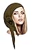 ShariRose Olive Green Long Headscarf Pre tied Head Covering for Women Head wear Head wrap Soft Cotton Versatile Bandana Tichel Headwear Turban (Olive green long)