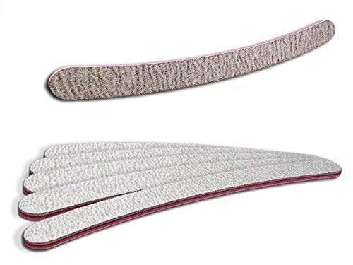 Eubecos 10 x Premium Professional Nail Files Zebra Bent Grain 100/180 Made in Germany