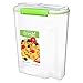 Sistema Fresh Collection Cereal Container, 142 oz./4 L, Clear/Lime Green