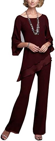 Irisdress Women's 2pc Pant Suit Plus Size Long Sleeve Mother Of Bride Dress Wedding Party Outfits US14