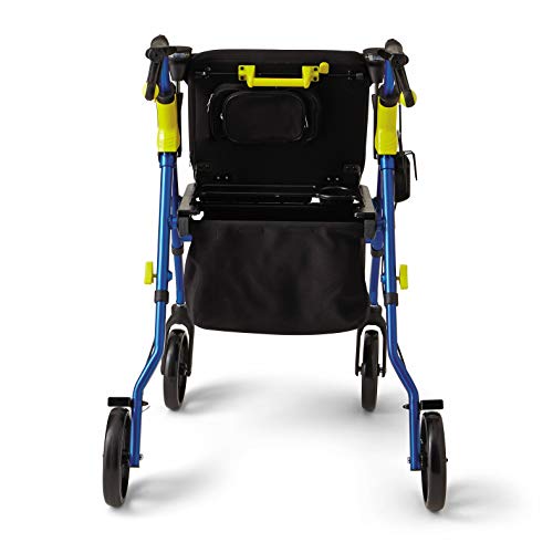 Medline Premium Empower Rollator Walker with Seat, Folding Rolling