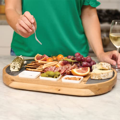Premium Large Charcuterie Board Gift Set. Acacia Wood Luxury Cheese