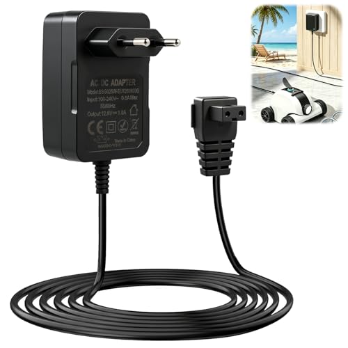 Charger 12.6V 1.8A for Aiper Seagull 600 SE 1000 1500 P1111 Pilot H1, Power Adapter Compatible with Seagull SE Poolroboter, Pool Cleaner Charger 2 Metres Cable