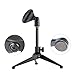 Bearstar 2-Pack Universal Adjustable Desk Microphone Stand Portable Foldable Tripod MIC Tabletop Stand with Small Plastic Microphone Clip Such as Sm57 Sm58 Sm86 Sm87