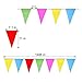 TOPODO 300PCS(375FT) Multicolor Pennant Flags， Multicolor Pennant Banner Nylon Fabric Decorations for Grand Opening, Party Celebrations and Shops