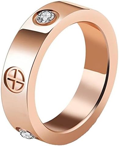 LILILEO Jewelry 4mm Screw Crystal Thin Ring Shine Celebrity Love Rose Gold Plated Wedding Band Ring For Women's Rings