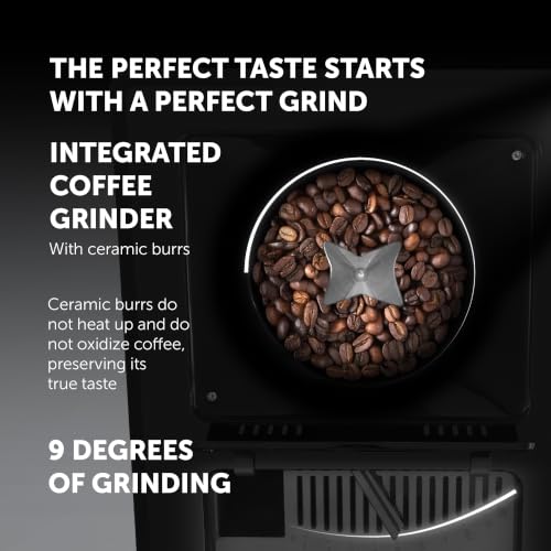Polaris PACM 2081AC Smart Hot & Cold Coffee Machine, 40 One-Touch Programs, Built-In Grinder, Wi-Fi App Control, Profi-Cream Frothing, 6 User Profiles, Coffee To Go Thermos Included