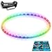 UltraHoop Shuffle LED Hoop - 30 Smart Auto Color Changing LED Lights with 100+ Modes & Patterns - Rechargeable Battery, HDPE Collapsible, Advanced to Beginner Hoola Hoops - 28” x 5/8