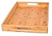 BIRDROCK HOME 2pc Bamboo Serving Trays Set with Handles | Natural Bamboo Wood | Nesting Breakfast Tray & Party Platter | Easy Carry for Kitchen, Dining, and Outdoor Picnics | Large & Small Sizes