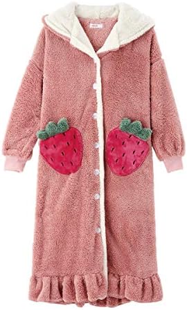 ナイトガウン バスローブ パジャマ ルームウェア ガウンタイプ レディース 格安店 大人 女性 女の子 少女 キッズ ガールズ ファッション もこもこ 長袖 部屋着 可愛い 厚手 便利服 ポケット付き 腰ベルト付き 暖か 保温 ふわふわ 防寒 旅行