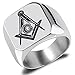 Stainless Steel Masonic Ring for Men Vintage Freemason Symbol Masonic Ring Bands Pinky Ring Size 6-14