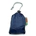EcoJeannie 1 Pack Super Strong Ripstop Nylon Foldable Reusable Bag Grocery Shopping Tote Bag with Built-in Pouch, RB0004 (Navy)