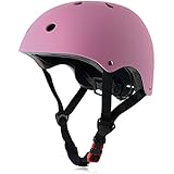 OUWOER Kids Bike Helmet, CPSC Certified, Adjustable and Multi-Sport, from Toddler to Youth, 3 Sizes (Pink)