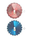 2pk-9"-COMBO PACK - (1) 20 teeth HAWK & (1) 68 teeth RAZOR -"HYBRID" Pack - RENEGADE BLADE - Carbide Brush Cutter weed eater Blades - 230mm diameter