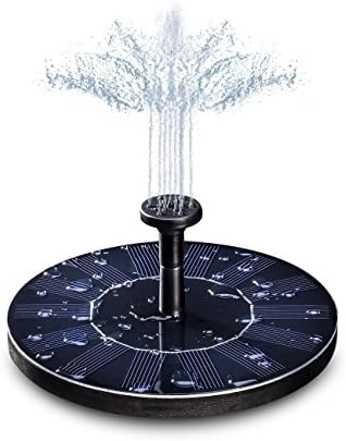 Solar Water Pump for Pond Solar Water Fountain Pump Zeta Solar for Fountain Solar Fountain Pump Kit Outdoor Floating Fountain Pond with Spraying Nozzle for Pond Fountains Ponds Waterfalls etc BLACK