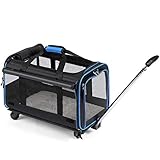 YOUTHINK Pet Wheels Rolling Carrier, Removable