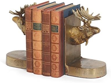 Gold Moose Book Ends