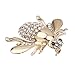 MagiDeal Lovely Small Honey Bee Rhinestone Brooch Pin for Women Gold