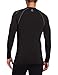 tasc Performance Men's Hybrid Fitted Long Sleeve Tee, Black, Large