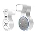 LtMirror Outlet Wall Mount Holder Case for Amazon Alexa Echo Dot 2nd Generation Hanger Shelf Accesories with Short Charging Cable, Space-Saving for Your Smart Home Speakers-White