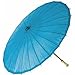 Luna Bazaar Paper Parasol (32-Inch, Something Blue) - Chinese/Japanese Paper Umbrella - For Weddings and Personal Sun Protection