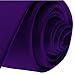 K Alexander Dark Purple Mens SOLID Satin Neck Tie